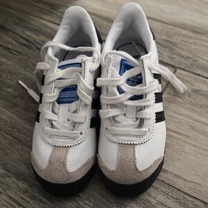 adidas Kids White, Black & Beige Retro Lace-Up Sneakers